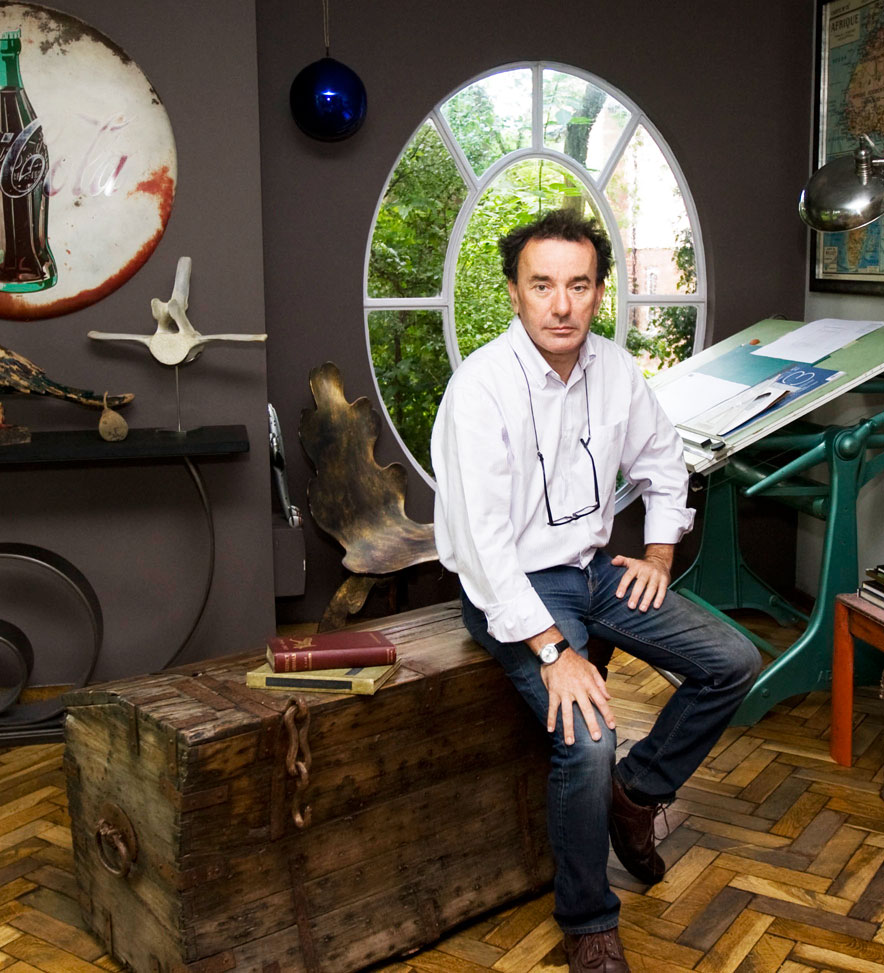 Harry in his garden office Harry in his garden office