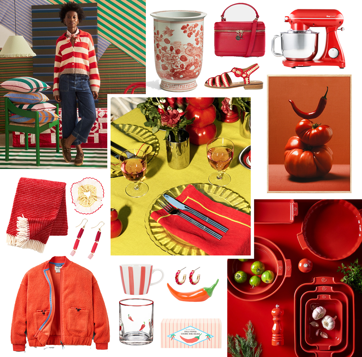 Go for chilli red to spice things up at in the home interiors department