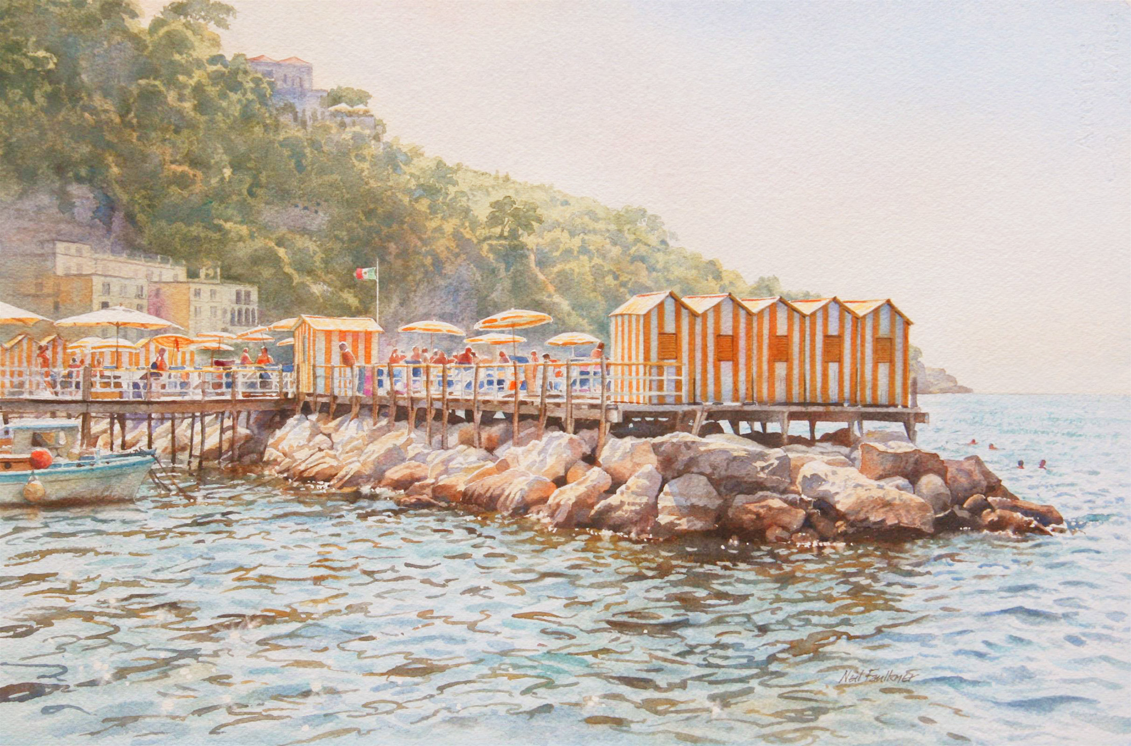 Artist Neil Faulkner's Bathing Huts Sorrento