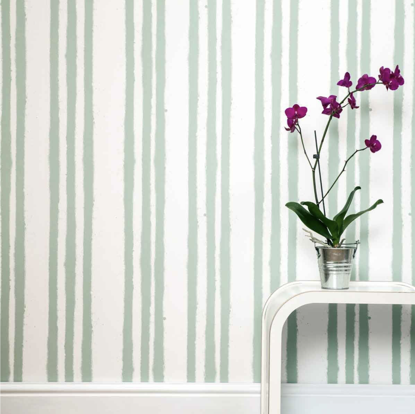 Paperboy's FSC-certified papers have no acrylic coatings and are recyclable. Stripes paper £60 per 10m roll. Paperboy's FSC-certified papers have no acrylic coatings and are recyclable. £60 per 10m roll.