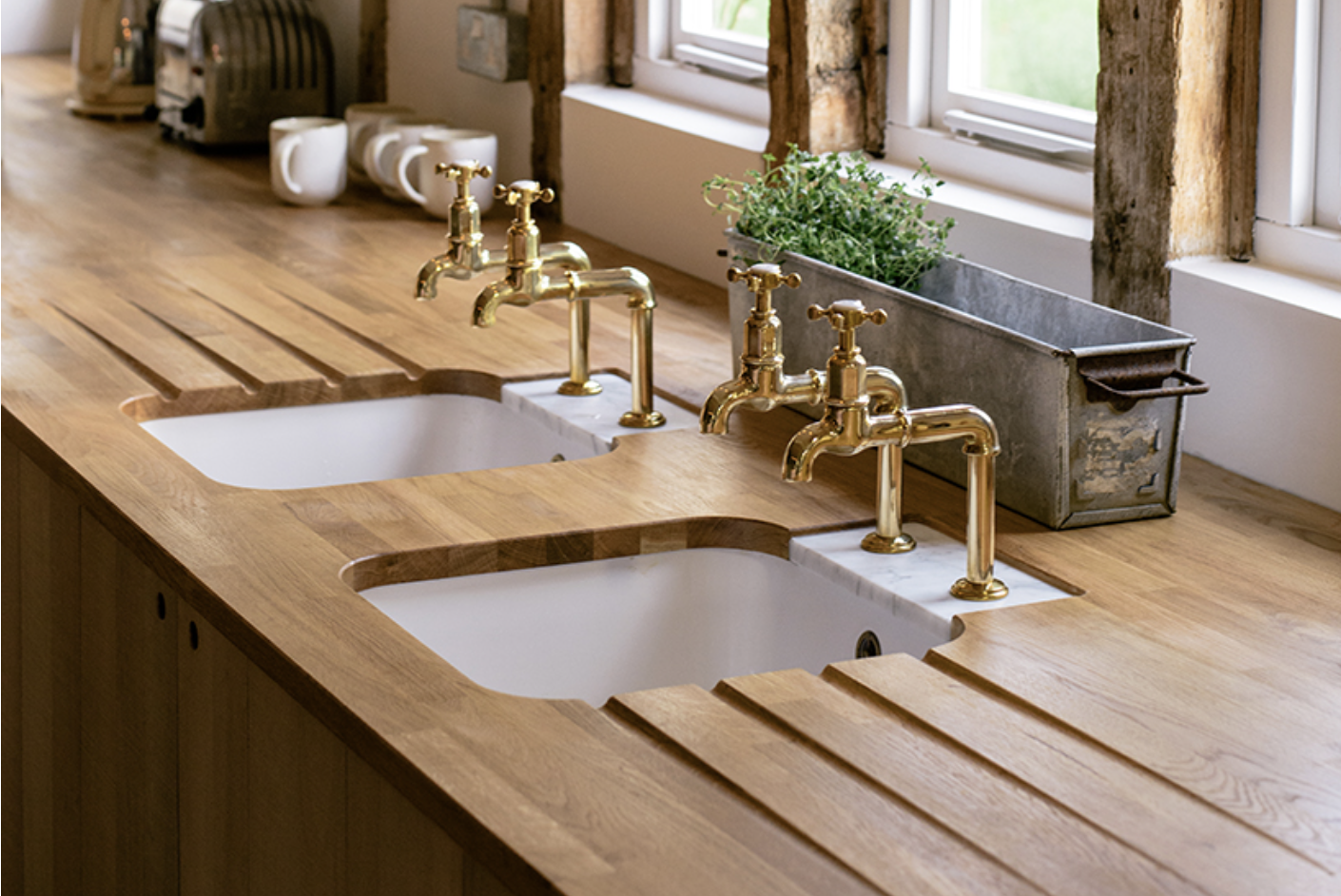 Stave hardwood worktops at deVol kitchens Stave hardwood worktops at deVol kitchens