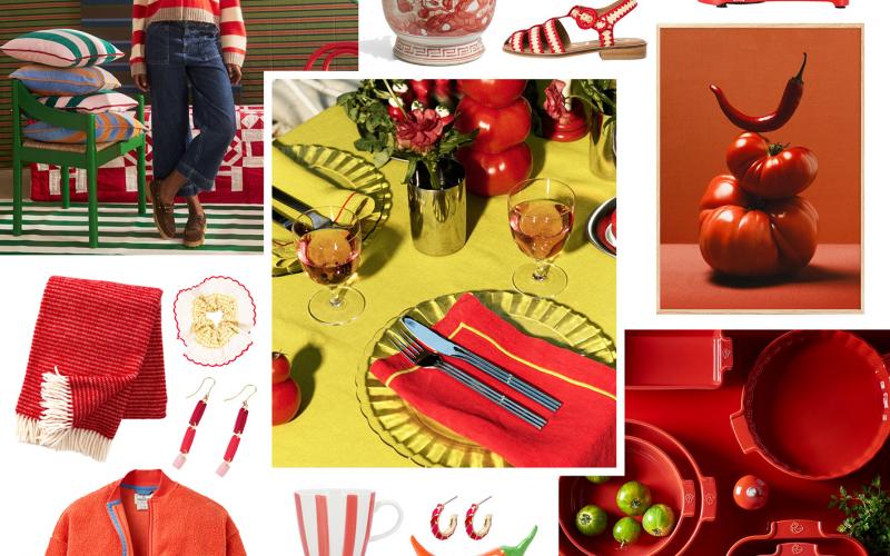 Go for chilli red to spice things up at in the home interiors department