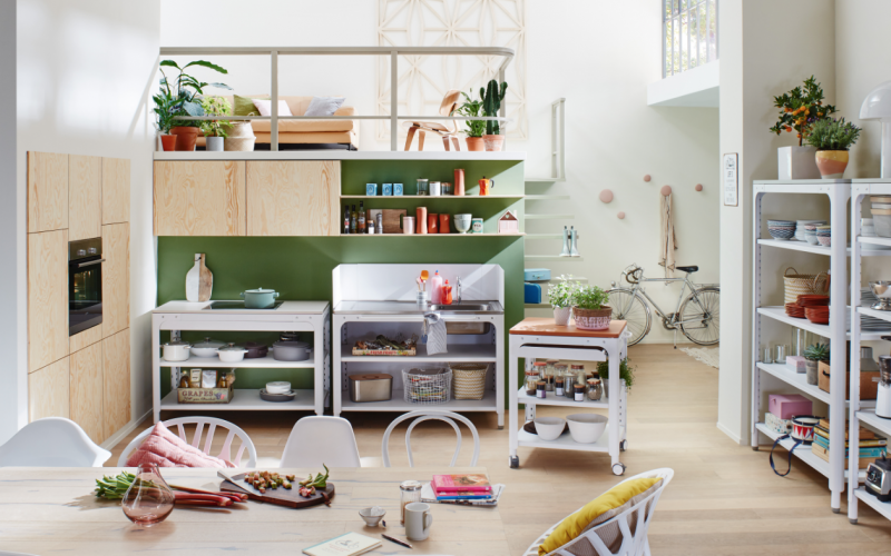 Concept kitchen by German brand Naber is easy to assemble and disassemble without tools