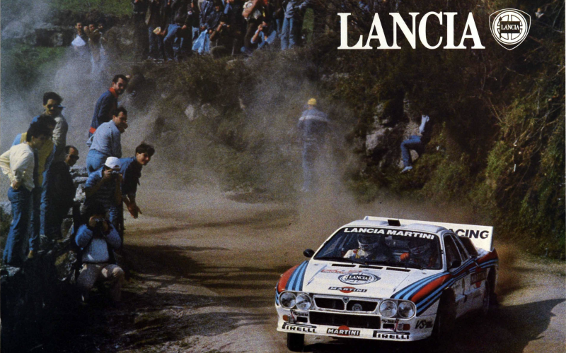 Lancia Martini rally poster from 1970s