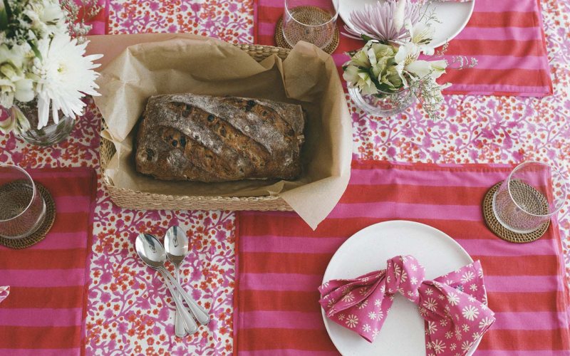 Bold colours and patterns from eco homewares brand Kate Austin Designs